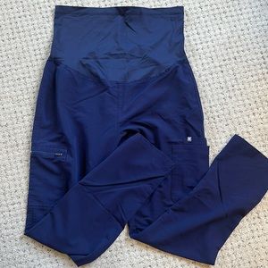 Figs Large Tall Navy maternity scrub pant